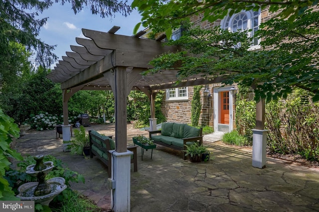 152 Main St, New Providence, PA 17560 - view of patio / terrace with a pergola and an outdoor hangout area