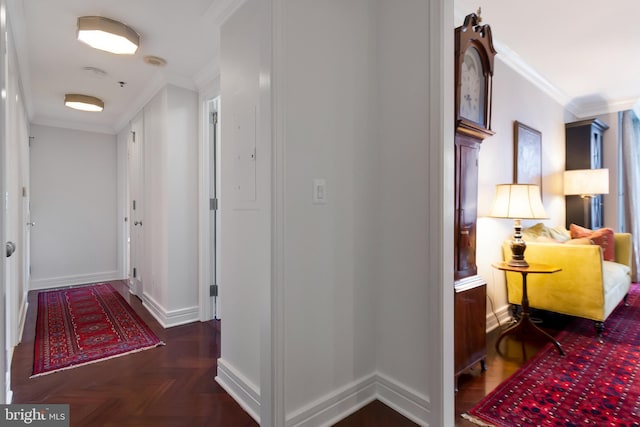 1155 23rd St NW Unit 5L, Washington, DC 20037 - hall featuring ornamental molding and baseboards