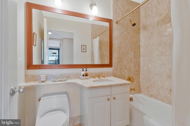 1155 23rd St NW Unit 5L, Washington, DC 20037 - bathroom with shower / bath combo with shower curtain and vanity