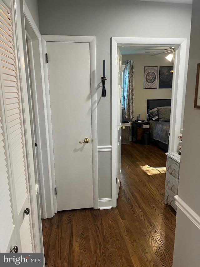 499 Prospect Rd, Warminster, PA 18974 - hallway with dark wood finished floors