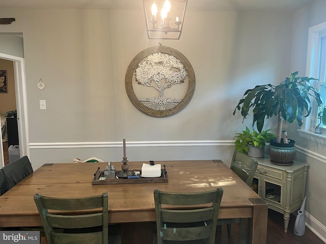 499 Prospect Rd, Warminster, PA 18974 - dining space featuring a chandelier and wood finished floors