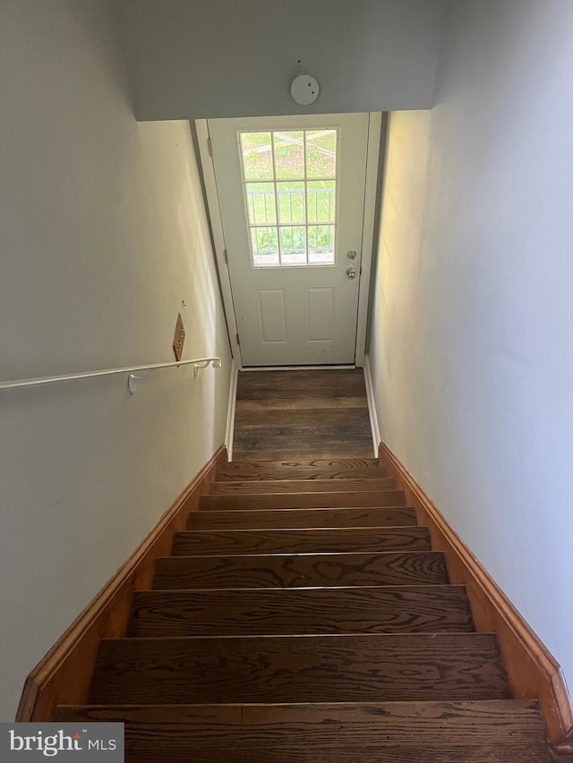 499 Prospect Rd, Warminster, PA 18974 - stairway featuring wood finished floors
