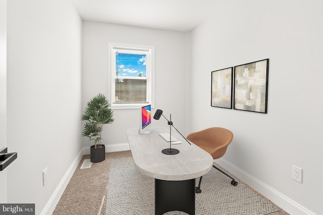 233 S Clinton St, Baltimore, MD 21224 - office area with baseboards and carpet flooring