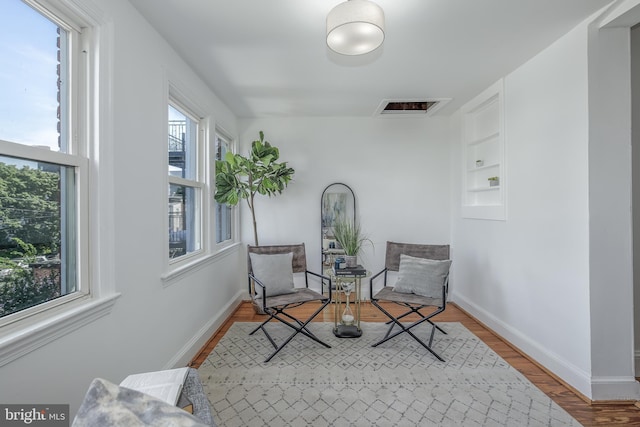 1217 Holbrook St NE, Washington, DC 20002 - living area with light wood-style flooring and built in features