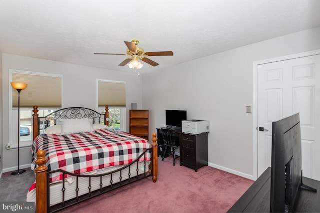 421 Dart Dr, Hanover, PA 17331 - carpeted bedroom with baseboards and ceiling fan