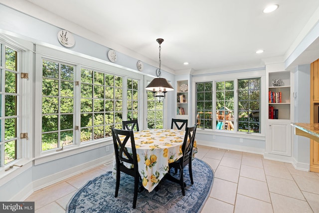 14 Birchall Dr, Haddonfield, NJ 08033 - dining area featuring light tile patterned floors and recessed lighting