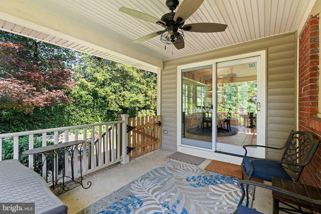 14 Birchall Dr, Haddonfield, NJ 08033 - balcony featuring ceiling fan