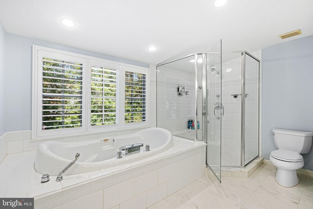 14 Birchall Dr, Haddonfield, NJ 08033 - bathroom with a garden tub, a stall shower, and recessed lighting