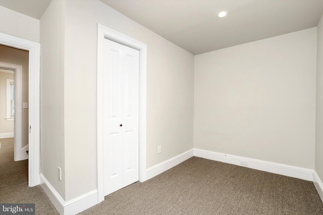5 Madison St, Princeton, NJ 08542 - unfurnished bedroom featuring dark carpet, recessed lighting, and a closet