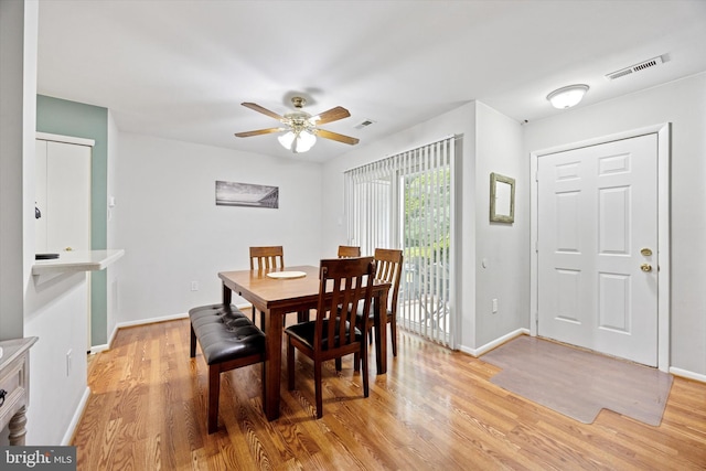2607 Maryannes Ct Unit 2607, North Wales, PA 19454 - dining space with light wood-type flooring and ceiling fan
