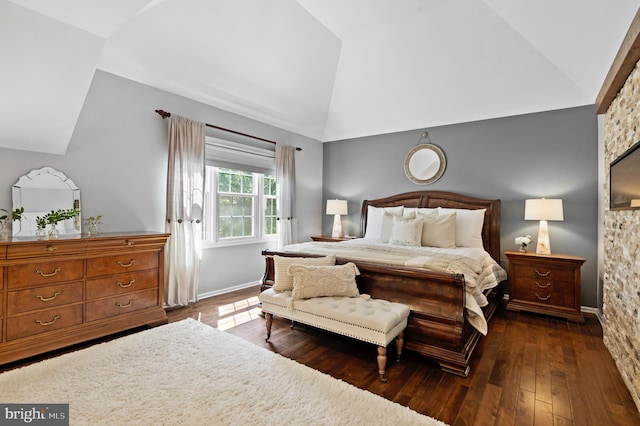 75 Bittersweet Dr, Doylestown, PA 18901 - bedroom with lofted ceiling and dark wood finished floors