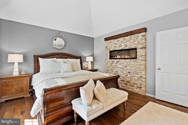 75 Bittersweet Dr, Doylestown, PA 18901 - bedroom with dark wood finished floors and vaulted ceiling