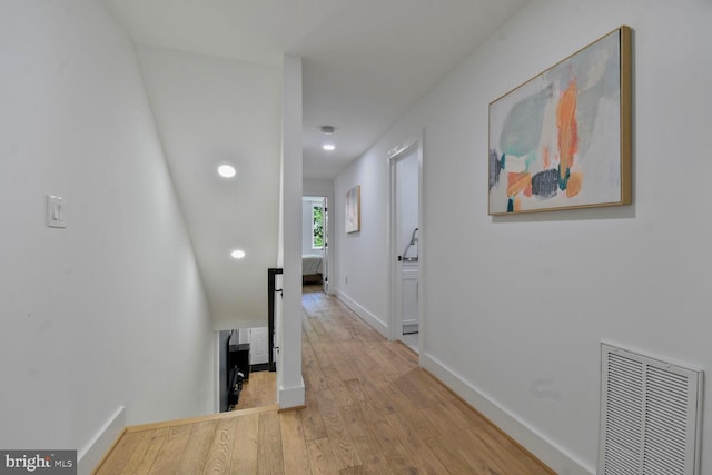 1427 K St SE, Washington, DC 20003 - hall featuring hardwood / wood-style flooring and recessed lighting