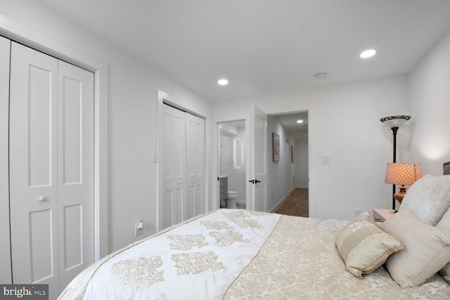 1427 K St SE, Washington, DC 20003 - bedroom featuring multiple closets, recessed lighting, and connected bathroom