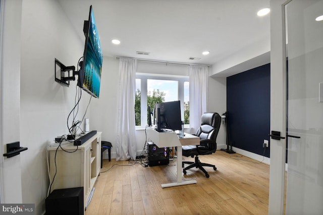 1427 K St SE, Washington, DC 20003 - office area with hardwood / wood-style flooring and recessed lighting