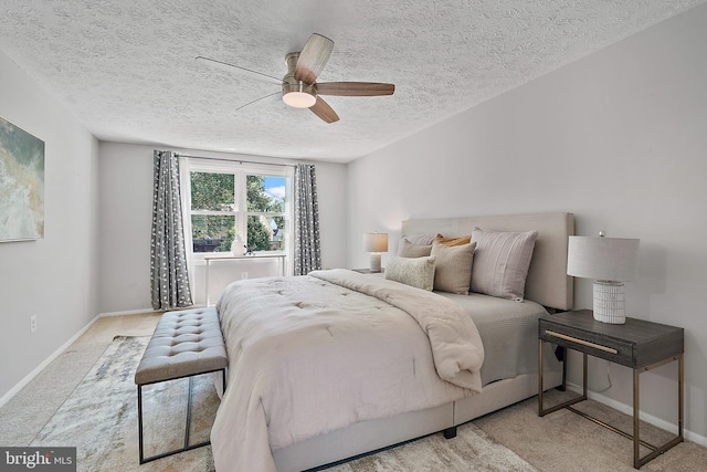 7728 Barnstable Pl, Rockville, MD 20855 - bedroom with carpet flooring, a textured ceiling, and a ceiling fan