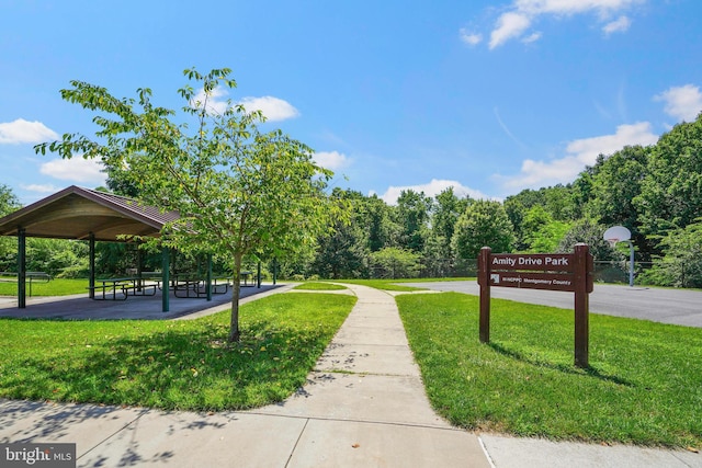 7728 Barnstable Pl, Rockville, MD 20855 - view of community with a lawn and a gazebo