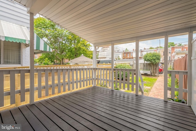61 W St NW, Washington, DC 20001 - deck featuring a fenced backyard and a residential view