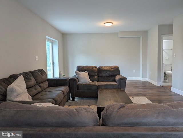 700 S Belleview Ave, Cinnaminson, NJ 08077 - living area featuring wood finished floors and baseboards