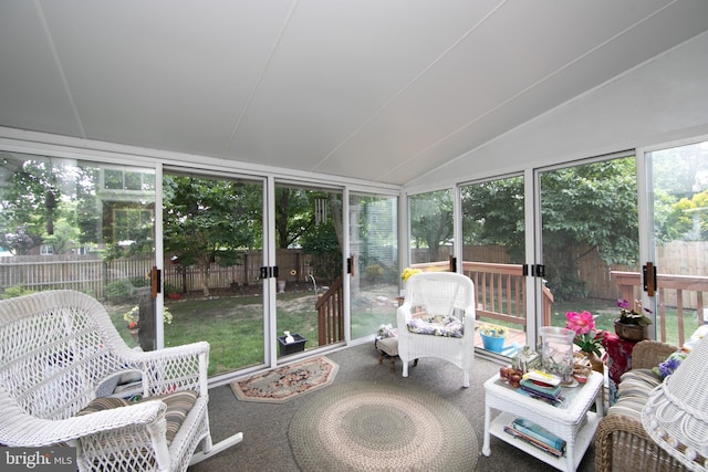 9 Stirrup Way, Burlington, NJ 08016 - sunroom with an outdoor living space, lofted ceiling, and plenty of natural light