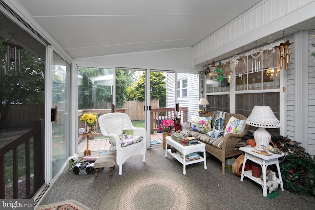 9 Stirrup Way, Burlington, NJ 08016 - sunroom / solarium featuring an outdoor hangout area, plenty of natural light, and lofted ceiling