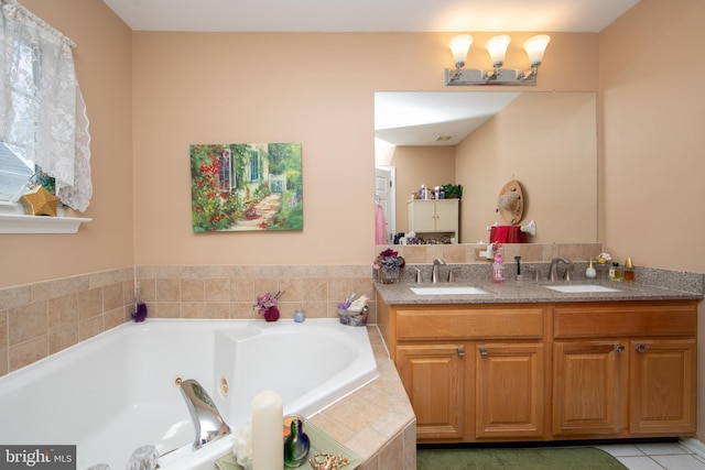 9 Stirrup Way, Burlington, NJ 08016 - full bath with a whirlpool tub and double vanity