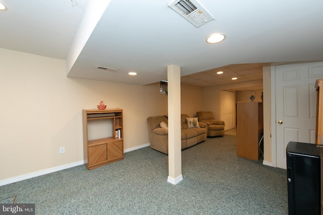 9 Stirrup Way, Burlington, NJ 08016 - finished below grade area featuring carpet and recessed lighting