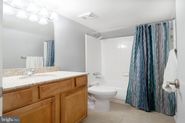 10248 Appalachian Cir Unit 1-D7, Oakton, VA 22124 - bathroom featuring vanity, tile patterned floors, and shower / bath combo with shower curtain
