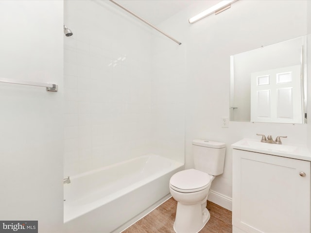 1030 N Fulton Ave, Baltimore, MD 21217 - full bathroom with vanity, shower / tub combination, and wood finished floors