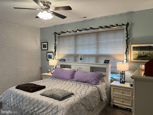 86 Ables Run Dr, Absecon, NJ 08201 - bedroom featuring a ceiling fan and dark colored carpet