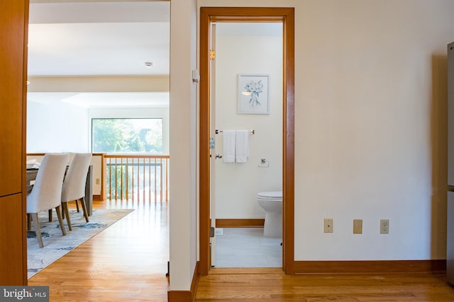 33 Sergeant St, Princeton, NJ 08540 - hall with wood finished floors and baseboards