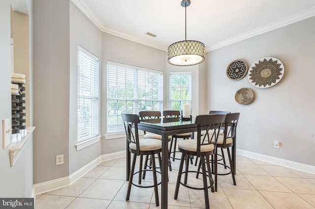 1 Springfield Ave, Berlin, NJ 08009 - dining area with ornamental molding and light tile patterned floors