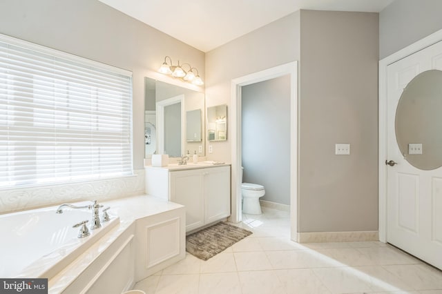 1 Springfield Ave, Berlin, NJ 08009 - full bath featuring vanity, a bath, and tile patterned floors