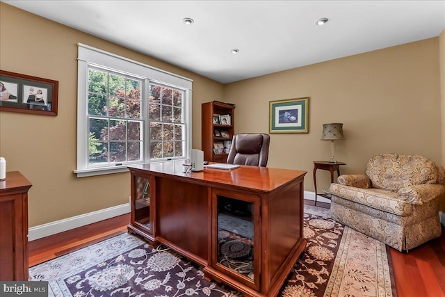11 Georges Way, Glen Mills, PA 19342 - office featuring wood finished floors, recessed lighting, and a baseboard heating unit