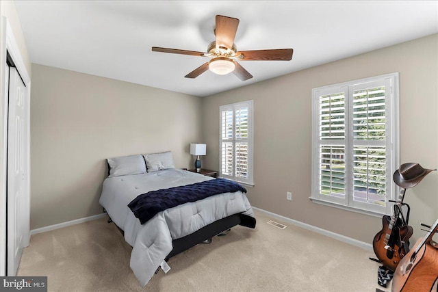 11 Georges Way, Glen Mills, PA 19342 - carpeted bedroom with multiple windows, a closet, and a ceiling fan
