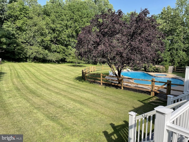 11 Georges Way, Glen Mills, PA 19342 - view of yard with an outdoor pool and an outdoor hot tub