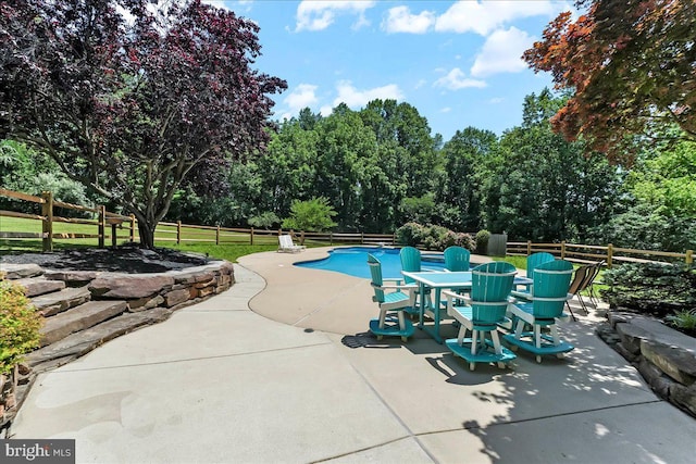 11 Georges Way, Glen Mills, PA 19342 - view of pool with a patio, outdoor dining space, and view of scattered trees
