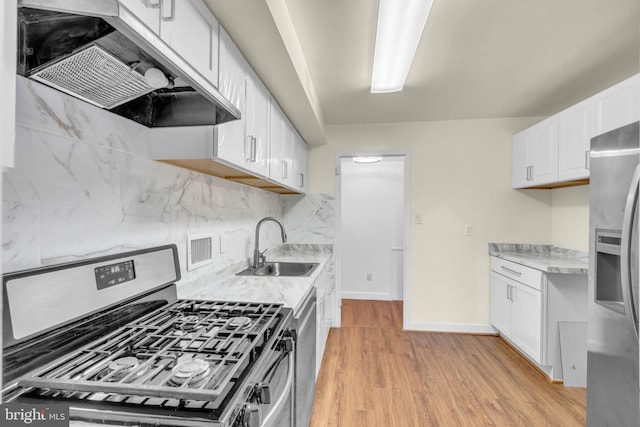 3100 S Manchester St Unit 827, Falls Church, VA 22044 - kitchen with appliances with stainless steel finishes, under cabinet range hood, light countertops, and white cabinets