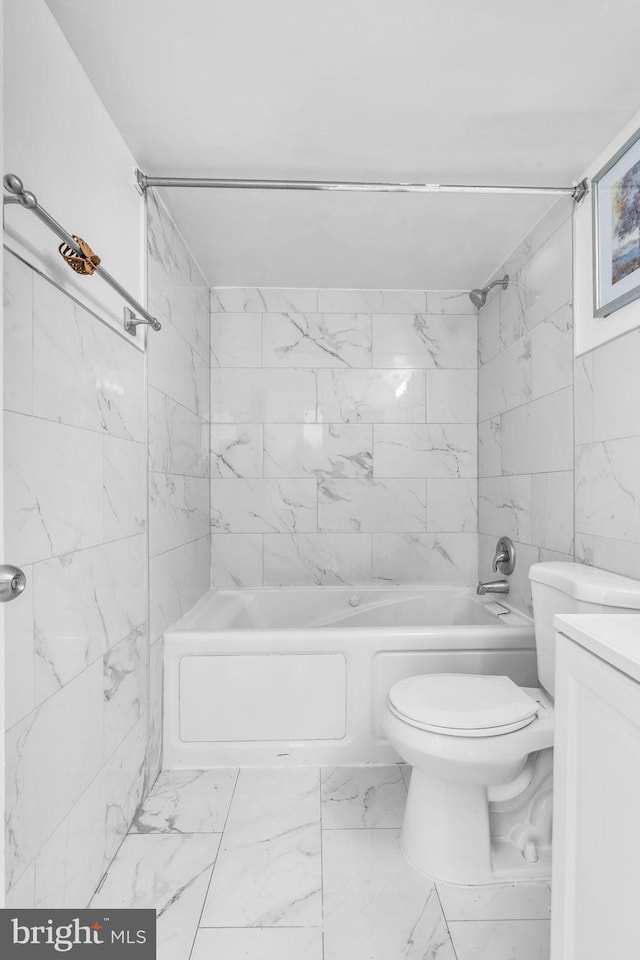 3100 S Manchester St Unit 827, Falls Church, VA 22044 - full bath with bathing tub / shower combination, marble look tile flooring, and vanity