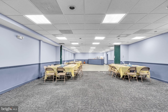 3100 S Manchester St Unit 827, Falls Church, VA 22044 - dining space with carpet floors and a paneled ceiling