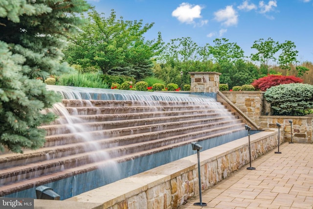 1315 Canal Rd, Princeton, NJ 08540 - view of swimming pool featuring view of scattered trees, stairway, and a patio area
