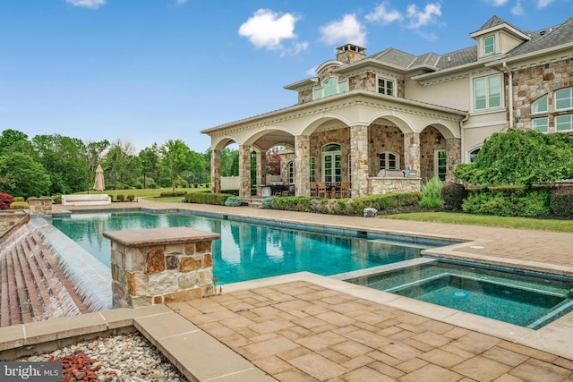 1315 Canal Rd, Princeton, NJ 08540 - outdoor pool featuring an in-ground hot tub and a patio