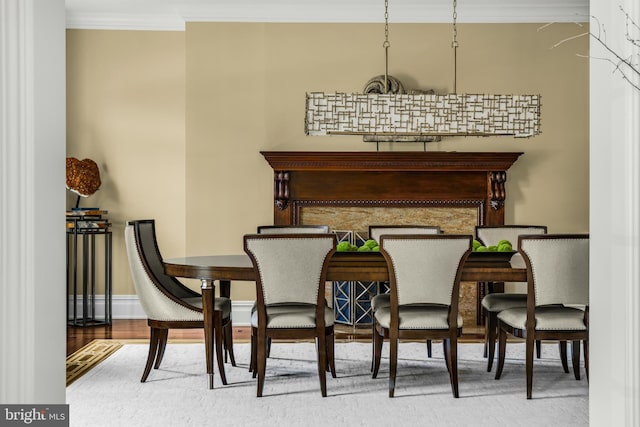 1315 Canal Rd, Princeton, NJ 08540 - dining space featuring ornamental molding and wood finished floors