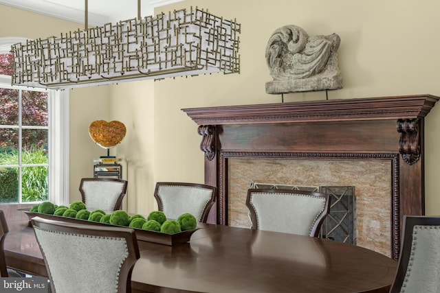 1315 Canal Rd, Princeton, NJ 08540 - dining area featuring a high end fireplace
