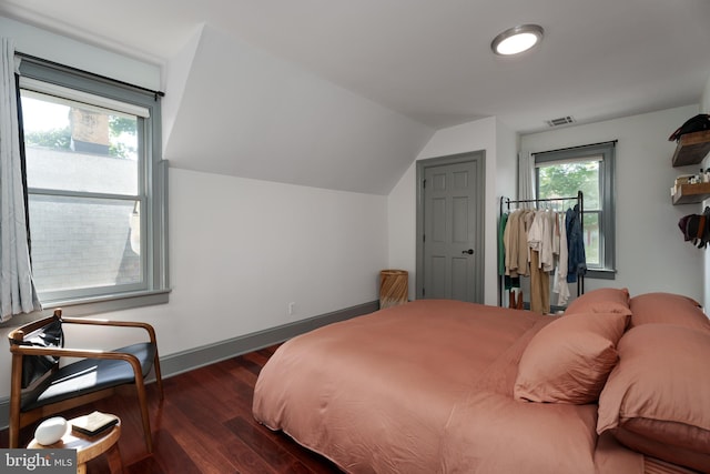 46 Park Pl Unit 3, Princeton, NJ 08542 - bedroom with wood finished floors and vaulted ceiling