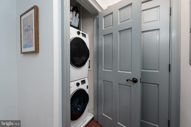 46 Park Pl Unit 3, Princeton, NJ 08542 - laundry room featuring stacked washer / dryer