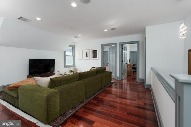 46 Park Pl Unit 3, Princeton, NJ 08542 - living room with wood finished floors, recessed lighting, and lofted ceiling