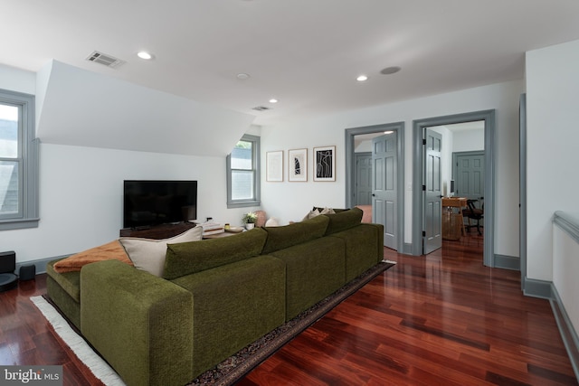46 Park Pl Unit 3, Princeton, NJ 08542 - living area with wood finished floors, recessed lighting, and lofted ceiling