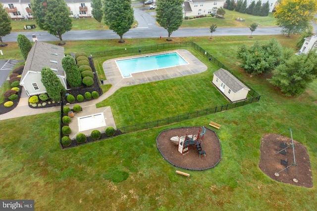 101 Lexington Way, Morgantown, PA 19543 - drone / aerial view of a pool