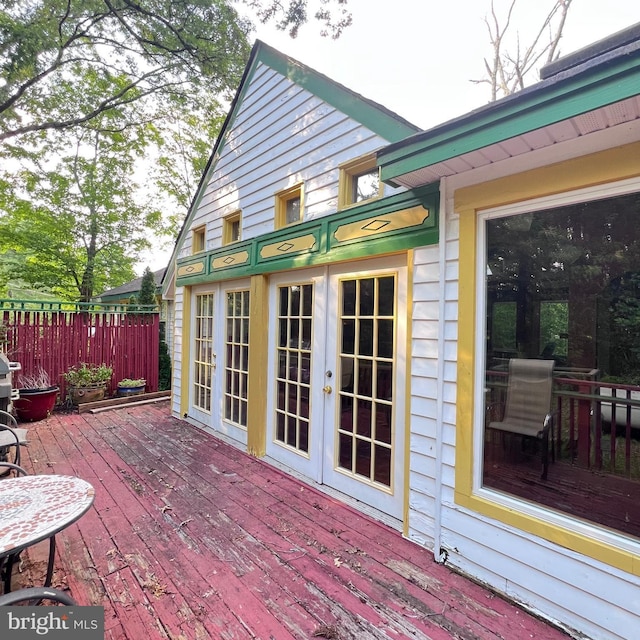 1021 Darmstadt Ave, Egg Harbor City, NJ 08215 - wooden deck featuring french doors